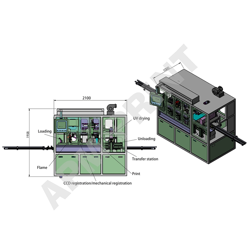 apm cnc102 fuv single color servo driven screen printer